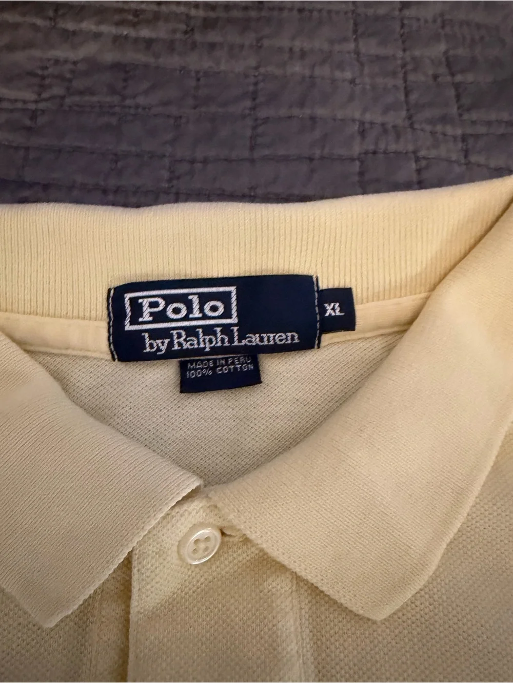 Ralph Lauren Pale Yellow Polo with Navy Pony